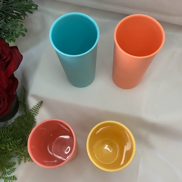 Set of 4 Vintage pastel Tupperware 12oz tumblers - Picture 4 of 8